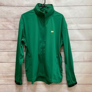 NEW WITHOUT TAGS MASTERS TECH GREEN HOODED‎ FULL ZIP WINDBREAKER
